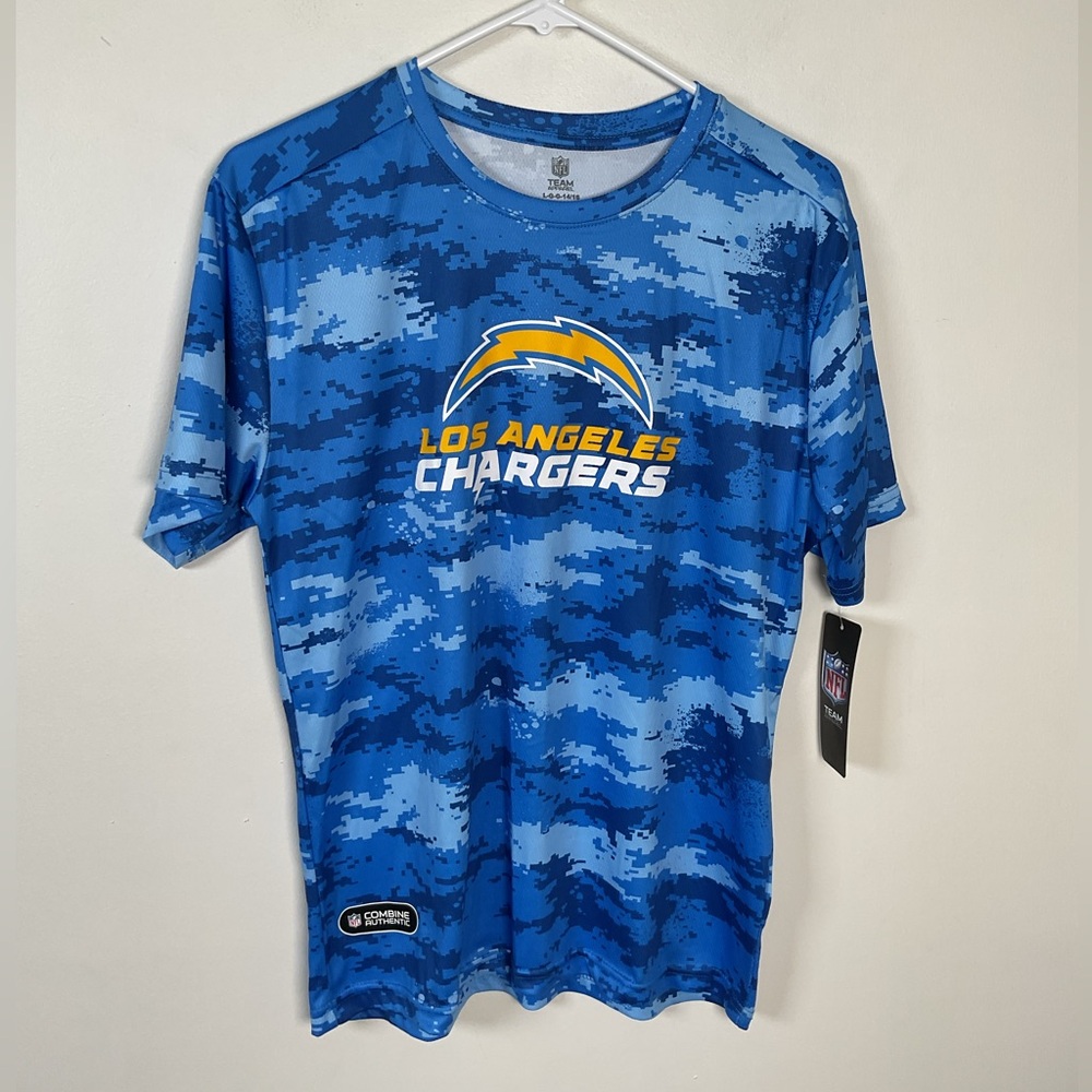NFL Team Apparel Youth Los Angeles Ram Blue Camo Tee Size Large 14/16 NWT